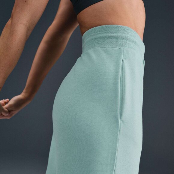 Nike Dri-FIT One Womens High-Waisted 7/8 French Terry Joggers Sweatpants Green - Picture 8 of 10